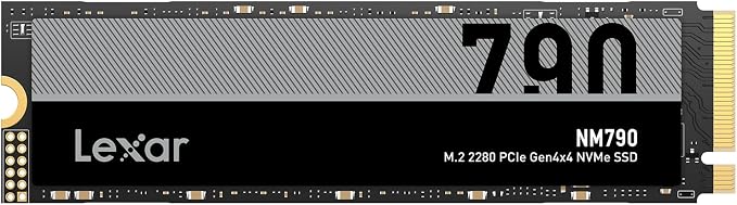 Lexar NM790 1TB Internal SSD, M.2 2280 PCIe Gen4x4 NVMe 1.4 SSD, Up to 7400MB/s Read, 6500MB/s Write, Internal Solid State Drive for PS5, PC, Laptop and Gamer (LNM790X001T-RNNNG) - Gray - alternate view