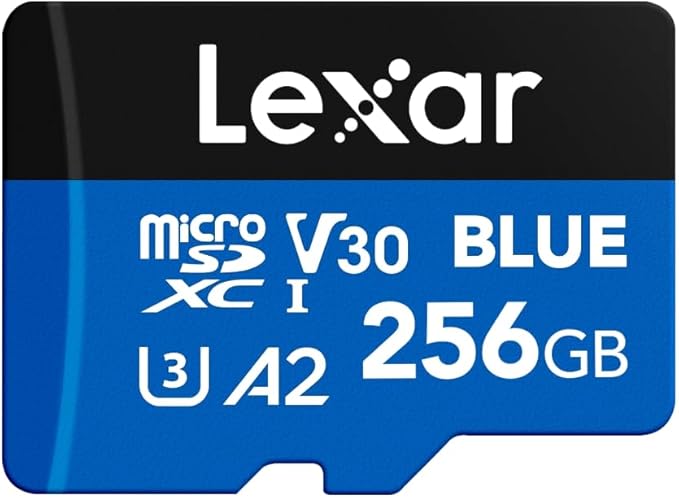 Lexar 256GB Blue Micro SD Card Up to 160MB/s microSDXC UHS-I Memory Card