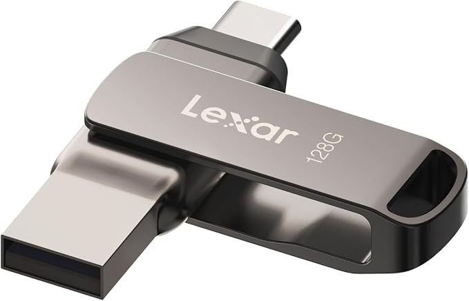 Lexar 128GB USB 3.1 Flash Drive, USB-A & USB C USB Stick up to 130MB/s Read, Type-C Thumb Drive Swivel Design, Jump Drive for USB3.0/USB2.0, Memory Stick for Android Device/Tablet/Laptop/PC/Phone - alternate view
